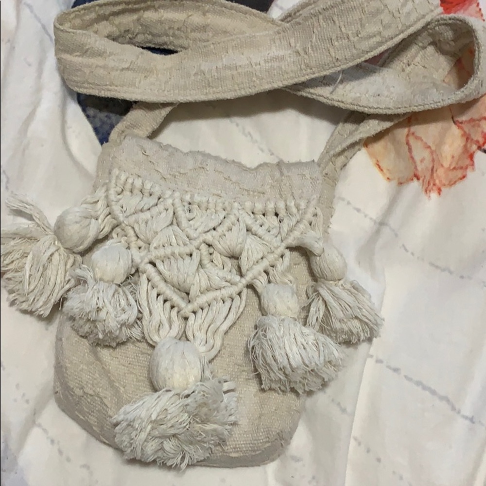 Woven Macrame Purse Crossbody Bag